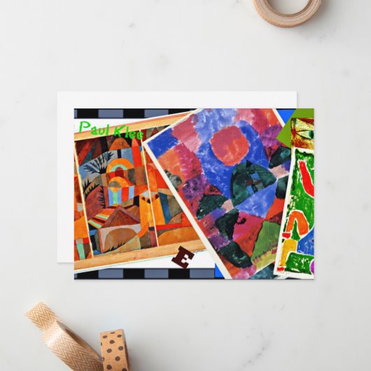 Klee - I Love Paul Klee, collage, ノートカード (正面/裏面インサイチュ)