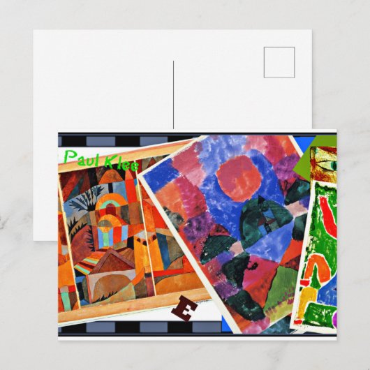 Klee - I Love Paul Klee, collage, ポストカード (正面/裏面)