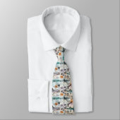 Klee-Inspired Surreal Geometry Neck Tie ネクタイ (タイ)