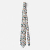 Klee-Inspired Surreal Geometry Neck Tie ネクタイ (正面)