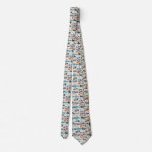 Klee-Inspired Surreal Geometry Neck Tie ネクタイ (裏面)