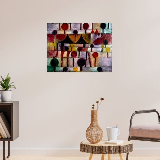 Klee - Kamel in Rhythmischer Baumlandschaft Klein ポスター (リビング3)