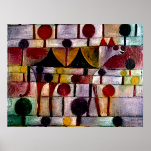 Klee - Kamel in Rhythmischer Baumlandschaft Klein ポスター (正面)