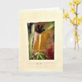 Klee - Little Tree、抽象芸術・アート カード (黄色い花)