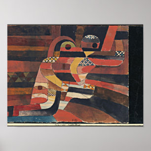 Klee - Lovers, 絵画カラフル1920 ポスター