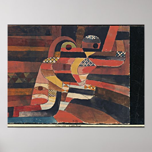 Klee - Lovers, 絵画カラフル1920 ポスター (正面)