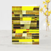 Klee - Monument, colorful abstract artwork カード (黄色い花)