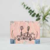 Klee - Old Steamboat、抽象芸術・アート ポストカード (スタンド正面)