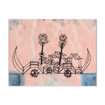 Klee - Old Steamboat、抽象芸術・アート