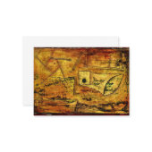 Klee - Pictorial Still Life,抽象芸術・アート ノートカード (正面/裏面インサイチュ)