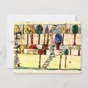 Klee - The 熱狂する Village, 人気がある抽象芸術 カード