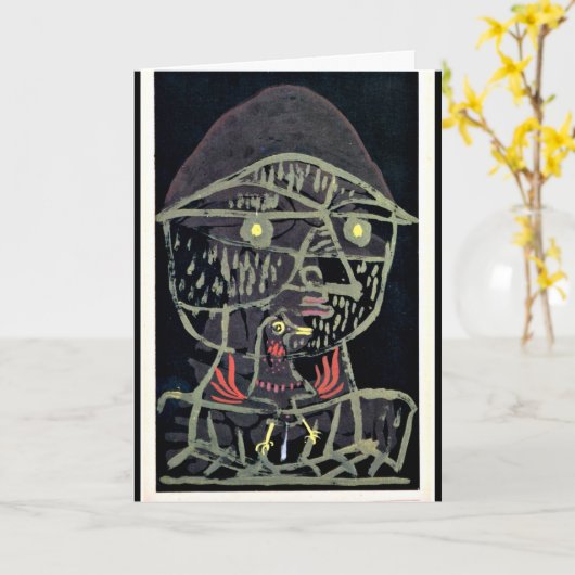 Klee - Vogelfanger, abstract art カード (黄色い花)