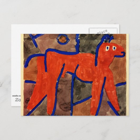 Klee - Wildes Tier in Bann ポストカード (正面/裏面)