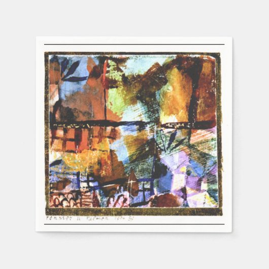 Klee - WindowsとPalm Trees スタンダードカクテルナプキン (正面)