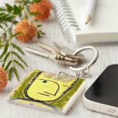 Klee - Yellow-Green、抽象芸術・アートワーク キーホルダー (正面右)