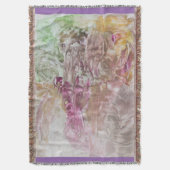 Kleed met abstracte kunst スローブランケット (正面縦)