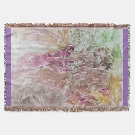 Kleed met abstracte kunst スローブランケット (正面)