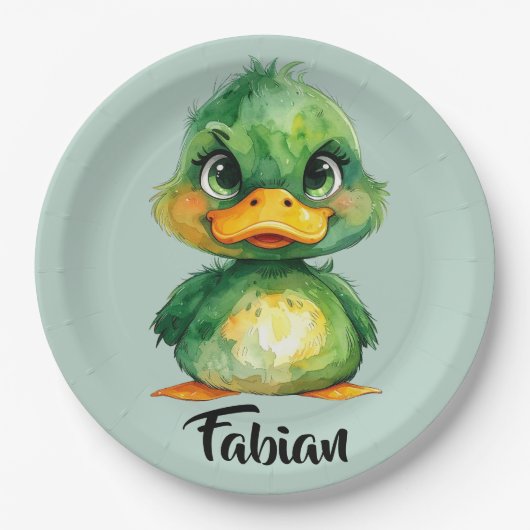 Kleine grüne Ente  ペーパープレート (正面)