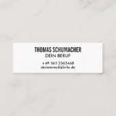 Kleine Moderne Visitenkarten Vorlage - スキニー名刺 (裏面)