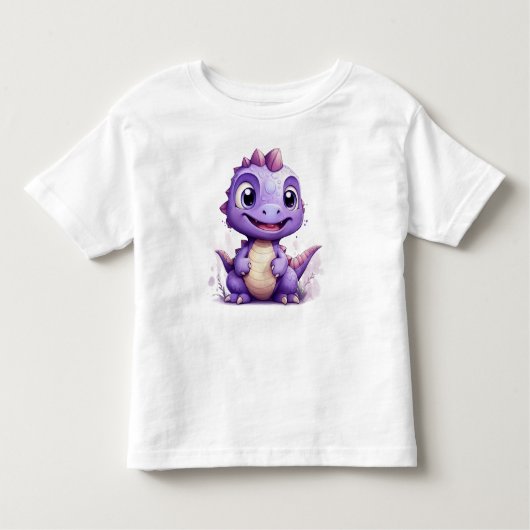 Kleine Paarse Dino トドラーTシャツ (正面)