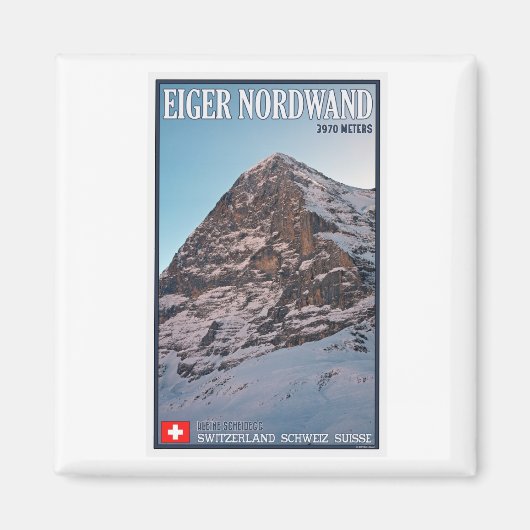 Kleine Scheidegg – ファイガーの北壁 マグネット (正面)