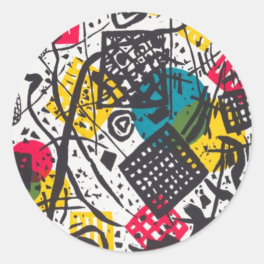 Kleine Welten V (Small Worlds V) Wassily Kandinsky ラウンドシール (正面)