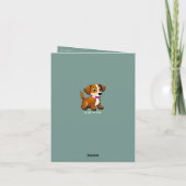 Kleiner brauner Hund, stehend -  カード (裏面)