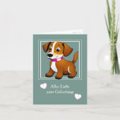 Kleiner brauner Hund, stehend -  カード (正面)