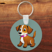 Kleiner brauner Hund, stehend -  キーホルダー (正面)