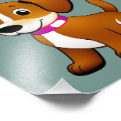 Kleiner brauner Hund, stehend -  フォトプリント (角)