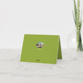 Kleiner Osterhase in Landschaft, oval - Karte カード (裏面)