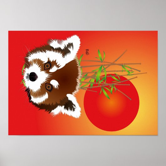 Kleiner Panda (Ailurus fulgens)ポスター ポスター (正面)
