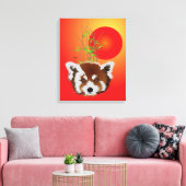 Kleiner Panda (Ailurus fulgens) Keilleinwand キャンバスプリント (インサイチュ (リビング))