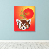 Kleiner Panda (Ailurus fulgens) Keilleinwand キャンバスプリント (インサイチュ (ウッドフロア))