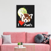 Kleiner Panda (Ailurus fulgens) Keilleinwand キャンバスプリント (インサイチュ (リビング))