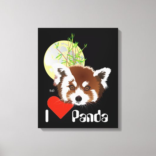 Kleiner Panda (Ailurus fulgens) Keilleinwand キャンバスプリント (正面)