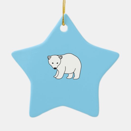 kleiner, süßer Eisbär セラミックオーナメント (正面)