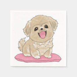 Kleiner Tibetan Spaniel  スタンダードカクテルナプキン