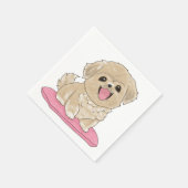 Kleiner Tibetan Spaniel  スタンダードカクテルナプキン (角)