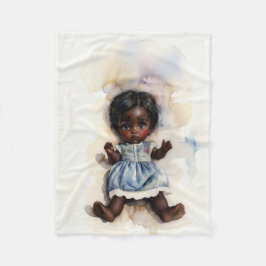 Kleines Herz, große Augen: Ein Hauch Nostalgie  フリースブランケット