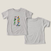 Kleinkinder Shirt mit zwei bunten lustigen Figuren (デザイン正面&裏面)