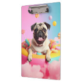 Klemmbrett – Süßer glücklicher Mops  クリップボード (左)