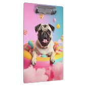 Klemmbrett – Süßer glücklicher Mops  クリップボード (右)