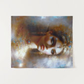 Kleopatra Porträt in Goldener Majestät タペストリー (正面(横))