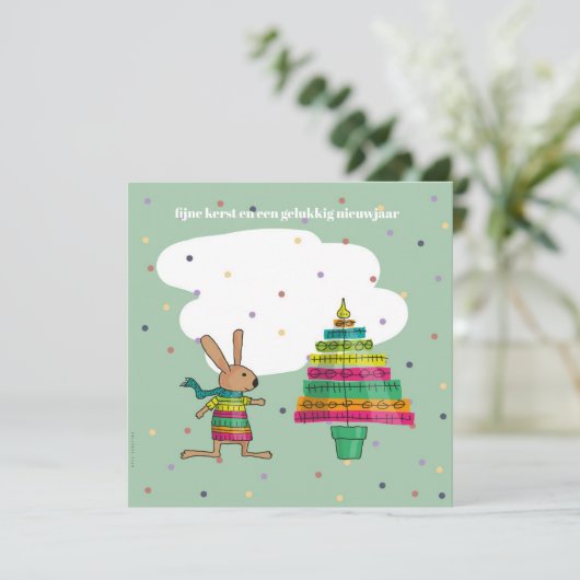 kleurige kerstboom カード (スタンド正面)