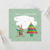 kleurige kerstboom カード (正面/裏面インサイチュ)