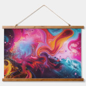 Kleurrijk Houten wandtapijt hanger  吊り下げ型タペストリー (正面)