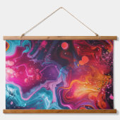 Kleurrijk Houten wandtapijt hanger  吊り下げ型タペストリー (正面3)