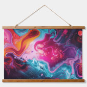 Kleurrijk Houten wandtapijt hanger  吊り下げ型タペストリー (正面2)