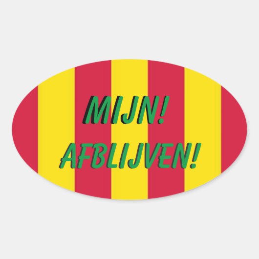 Kleurrijke Koffer Sticker 楕円形シール (正面)